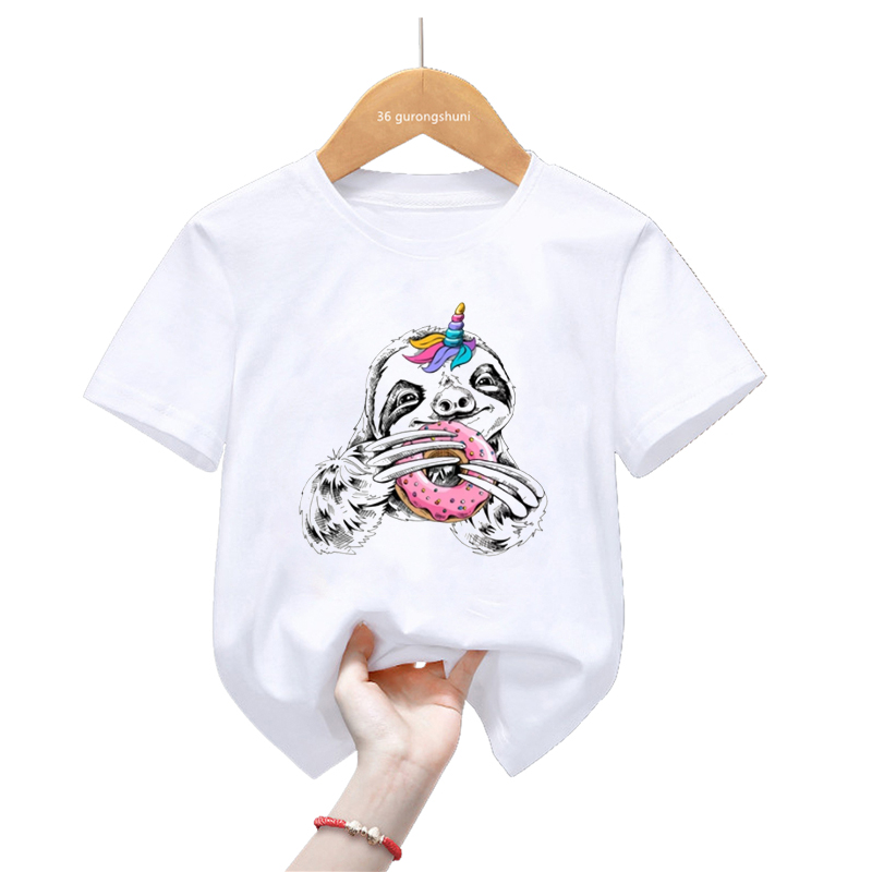Summer Loving Kids Clothing - Cartoon Print T-shirt for Kids, Unicorn
