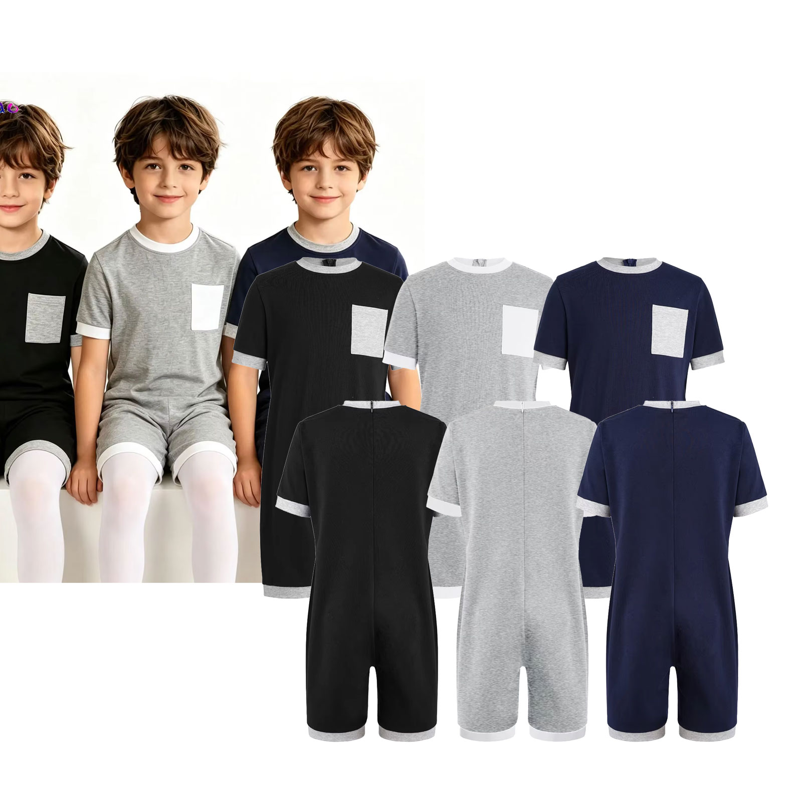 Summer Clothing Boys - Conjunto de 3 Peças de Roupas