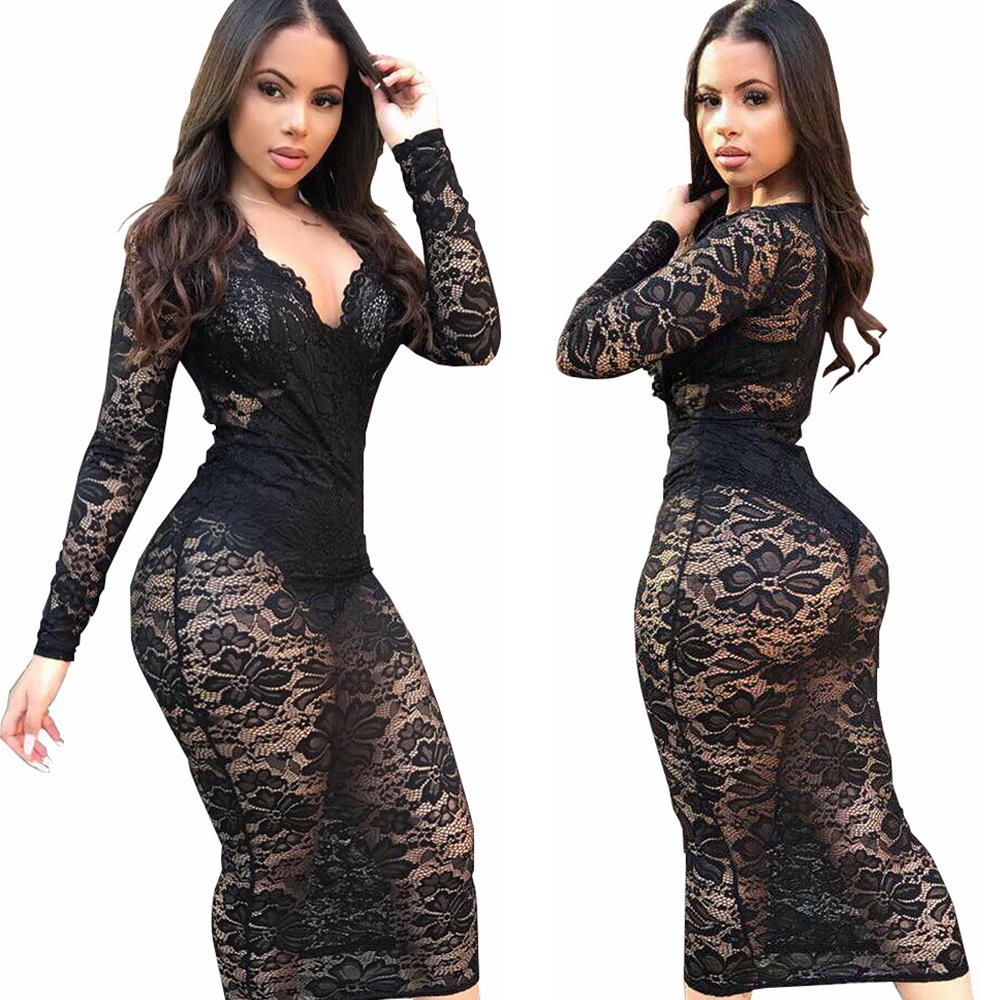 Vestido Feminino de Renda Sexy - Summer Clothing List avaliação e preço
