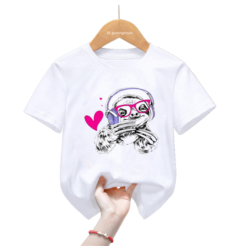 Cartoon Print T-shirt for Kids - Summer Loving Kids Clothing avaliação e preço