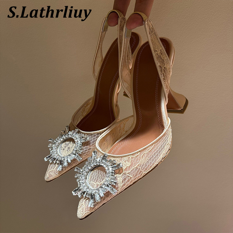 Sandálias strass flor apontou  - Summer Clothing On Sale avaliação e preço